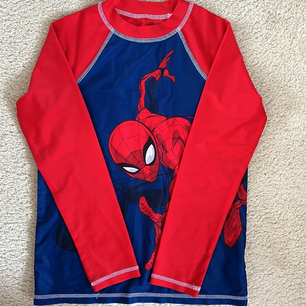 Red and Blue Spider-Man Rash Guard Set - Picture 2 of 6